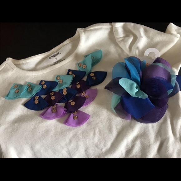 Gymboree Peacock Top & Hair Clip - Picture 3 of 3